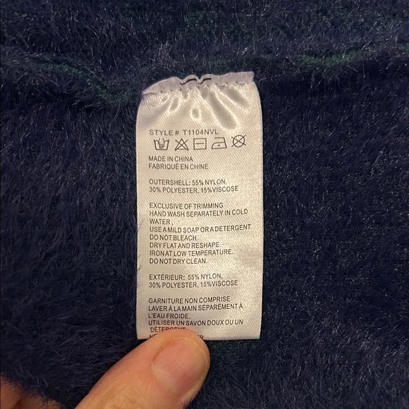 NVLT Anthropologie Blue and Green Plaid Women’s Coat, Size Small - Picture 5 of 7